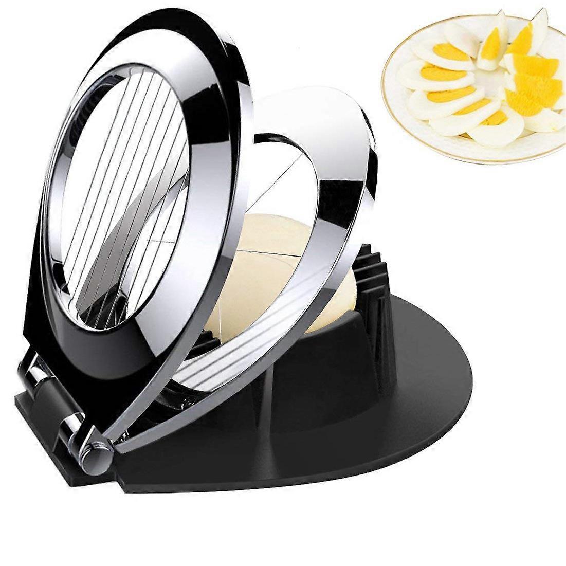 Egg Slicer, Egg Cutter Heavy Duty Slicer for Strawberry Fruit Garnish Slicer, Stainless Steel Wire with 3 Slicing Styles