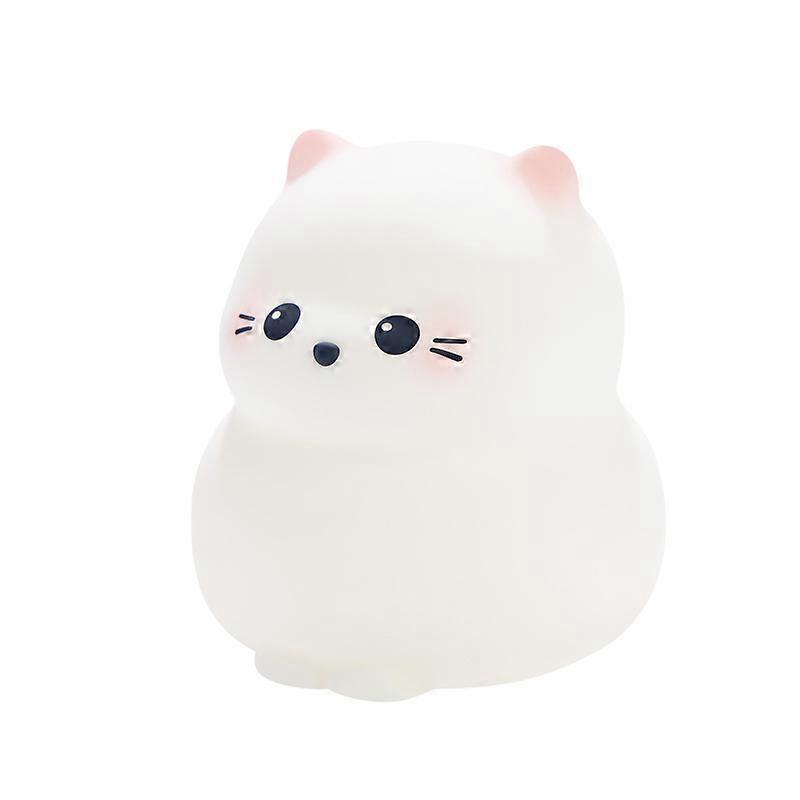 Silicone Cat Night Light USB Rechargeable With 3 Brightness Settings For Bedroom And Sleep