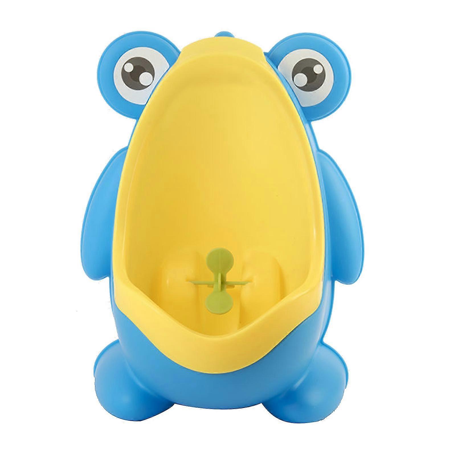 Boys Toddler Wall Mounted Urinal with Cartoon Aiming Target in Blue