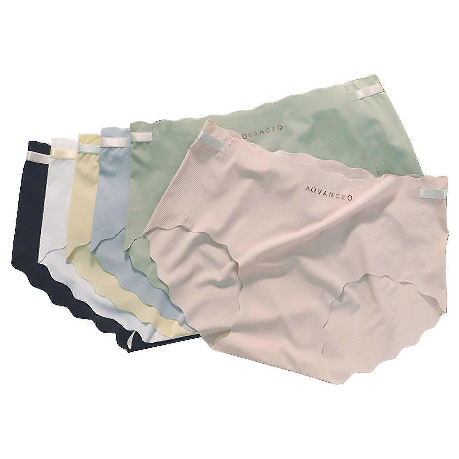 Cotton Women Underwear 6pcs Soft Breathable Cute Delicate Panties for Home and Dormitory Mixed Size M