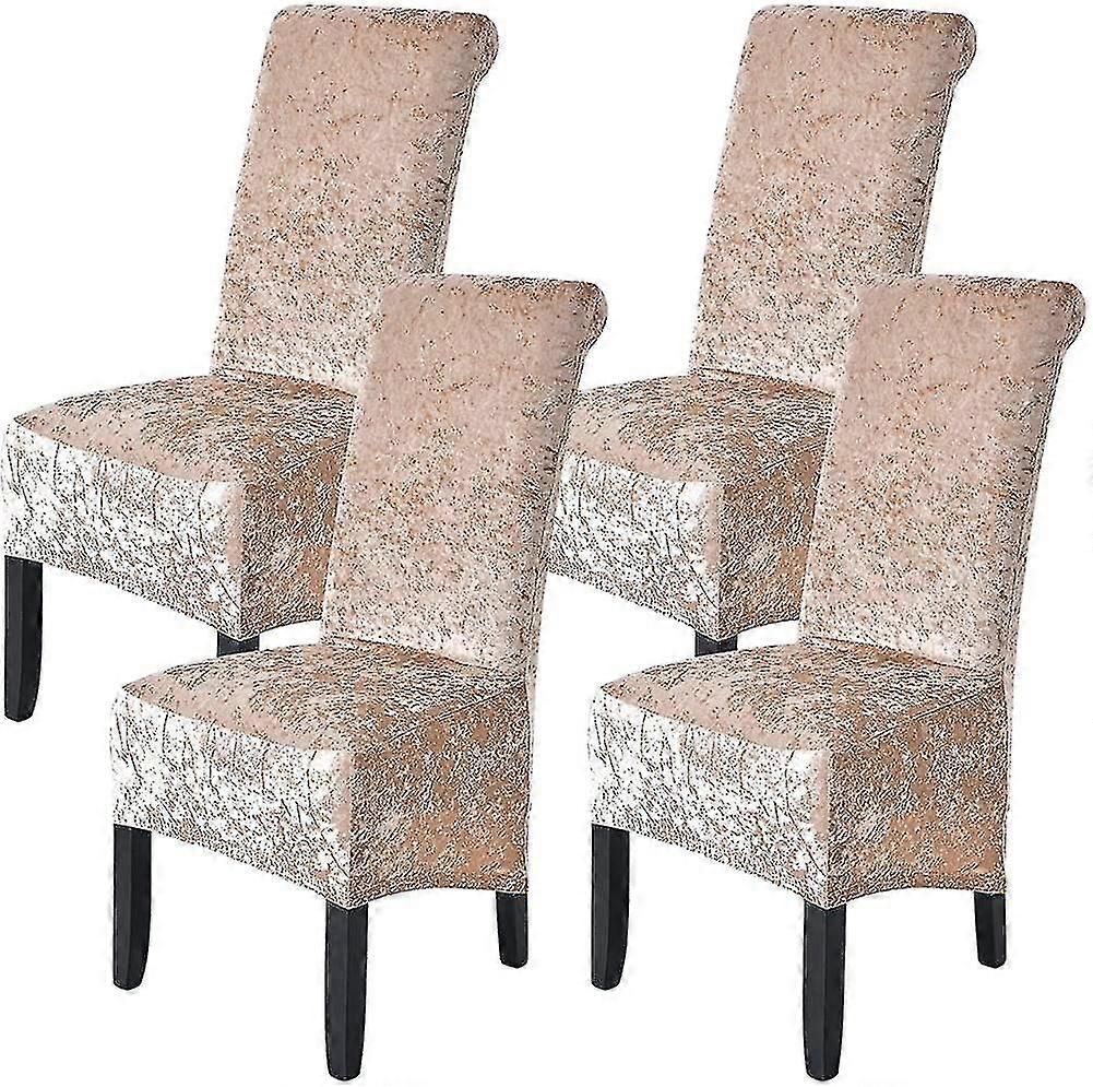 Dining Chair Covers, Stretchable Elastic Chairs Protective Cover, Removable 4Pcs set