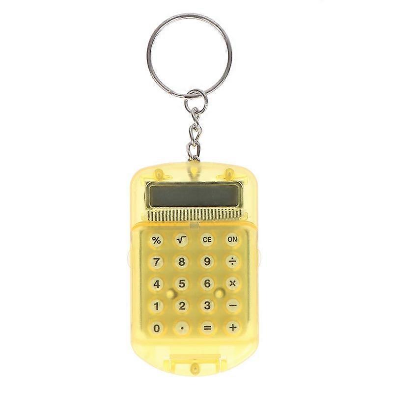 Mini Calculator With Keychain 8 Digits Display Plastic Casing Portable Pocket Size Calculator For Students School Supplies