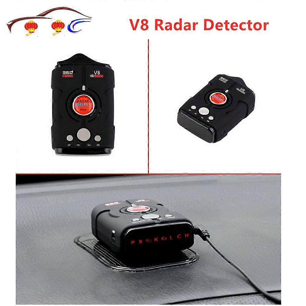 Newest V8 360 Degree Car 16 Band Russian/English Version LED Display Anti Radar Detector XK NK Ku Ka Laser V 8