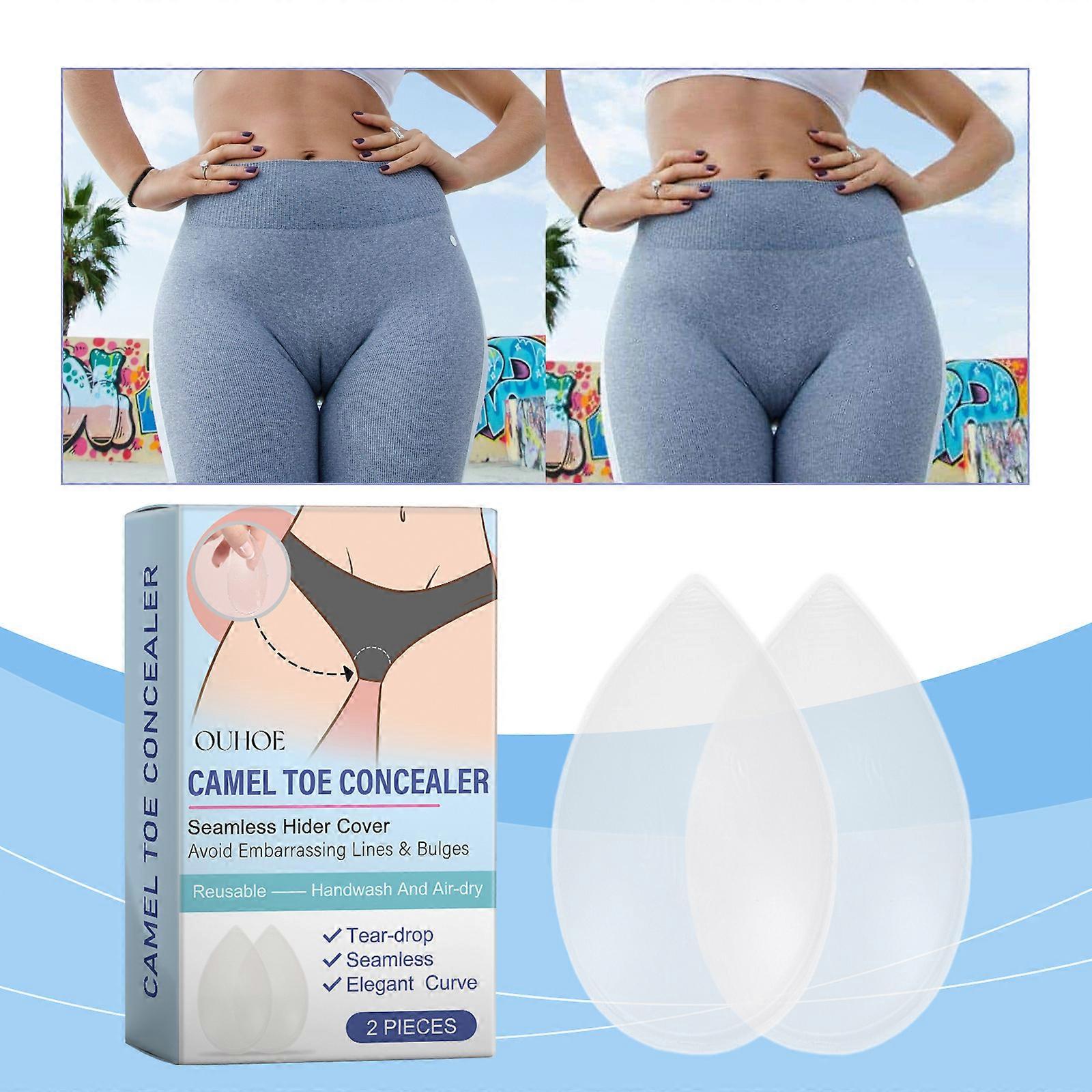 Camel Toe Concealer, Seamless Camel Toe Hider, Invisible Reusable Adhesive Silicone Camel Toe Cover Avoid Embarrassing Lines &amp; Bulges, Regain confiden