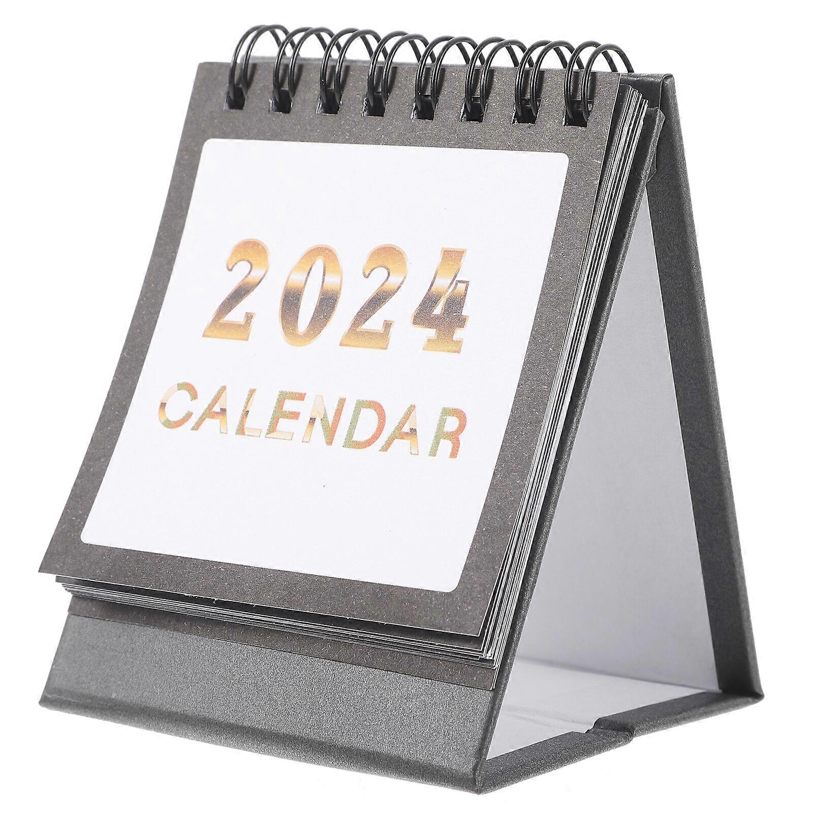 1 Book of Free Standing Calendar 2024 Desktop Calendar Desktop Calendar Desk Calendar for Office
