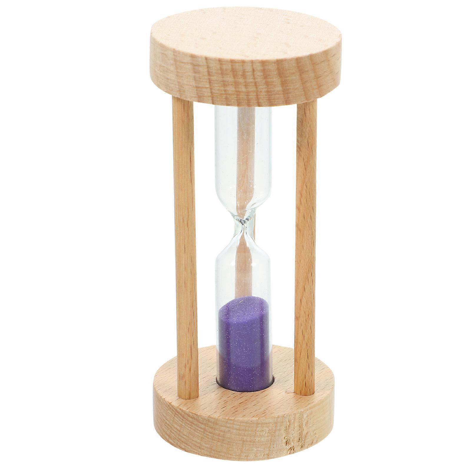 3 min træ sandglas Timeglas Lilla Sand Timer Clock Table Desktop Dekoration