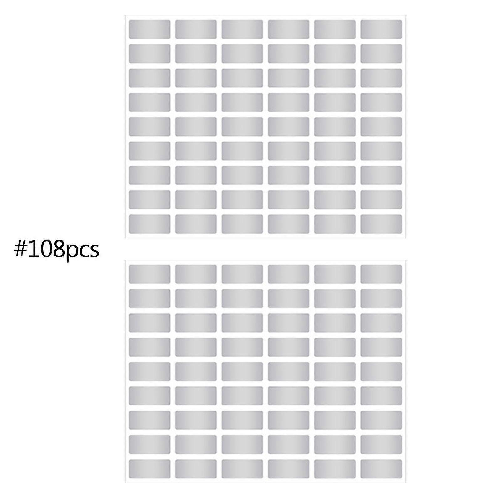 Waterproof Adhesive Stickers Silver Labels Assorted Sizes For Storage Container