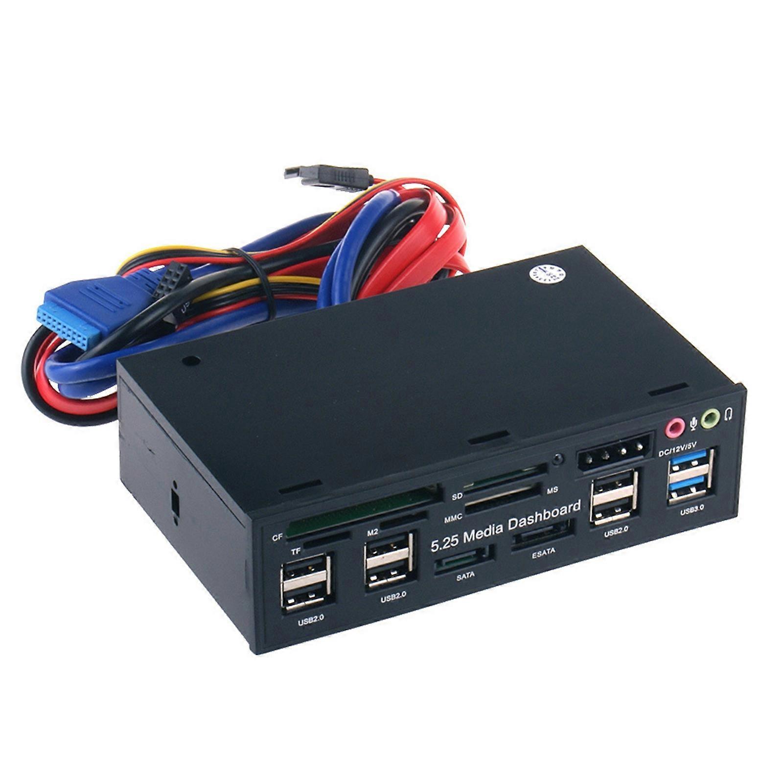 Computer Internal USB 3.0 Hub Card Reader PC Dashboard Front Panel Card Reader