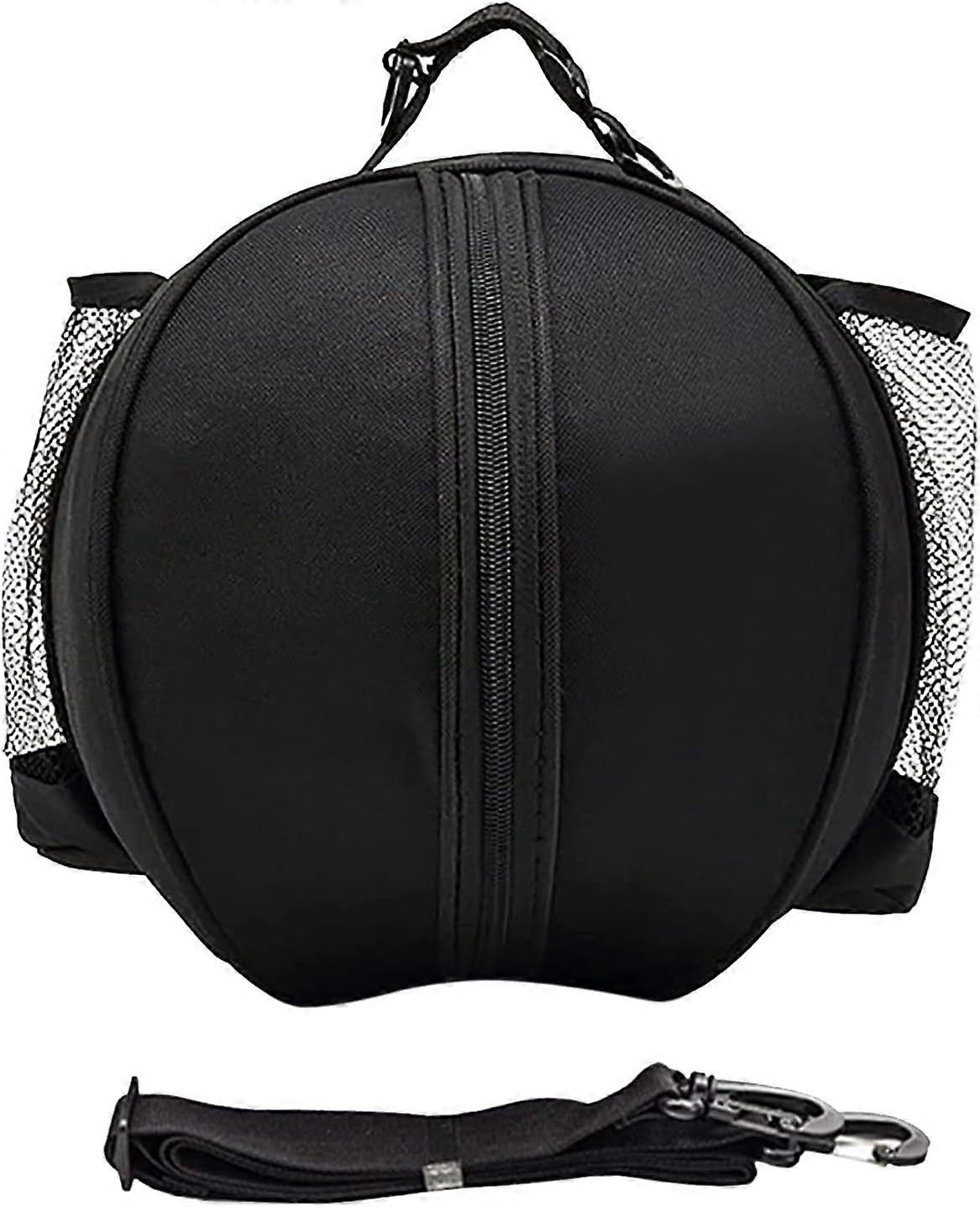 حقيبة حزام كرة السلة للماء المحمولة الكتف جولة التدريب الرياضي كرة القدم حزام حقيبة معدات الملحقات حقيبة تخزينأسود