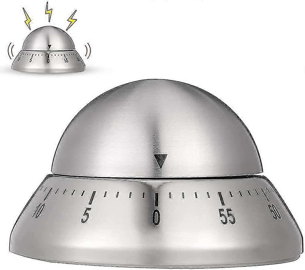 Mechanical Egg Timer.60 Minute Kitchen Timer Counter.manual Shaped Kitchen Timer. Stainles