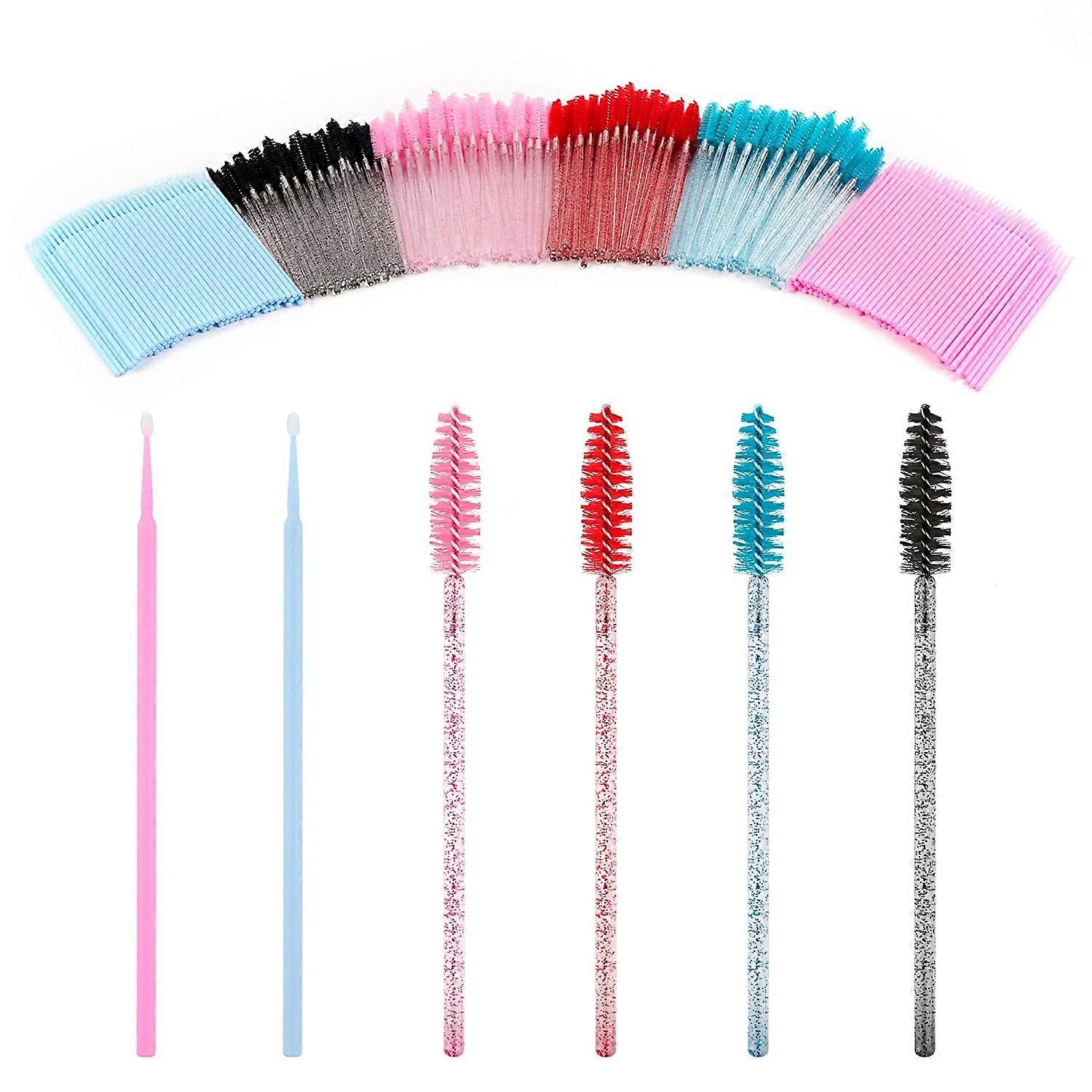 400 stuks omvatten 200 stuks wegwerpwimperborstels en 200 stuks microborstels Wegwerp mascaraborstels Toverstaf Wegwerp micro-applicatorborstel Crystal E