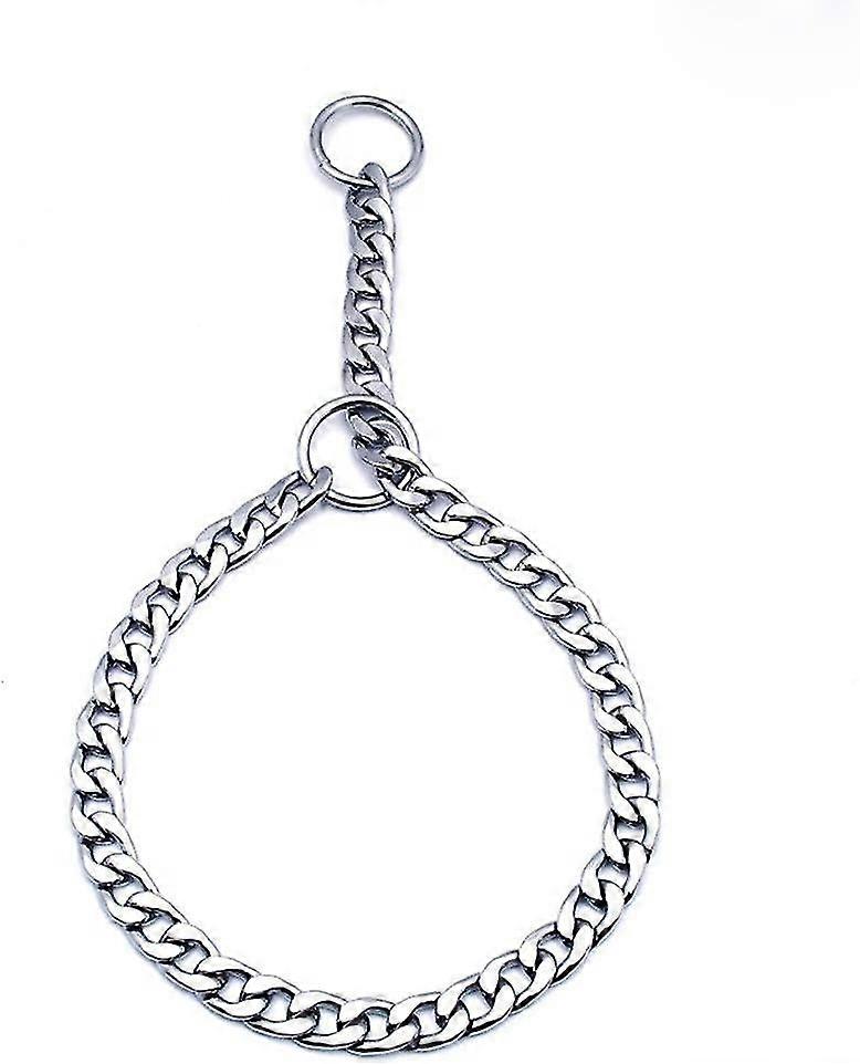 Solid Iron Dog Collar Metal Chain Adjustable Large Dog Pet Training Collar
