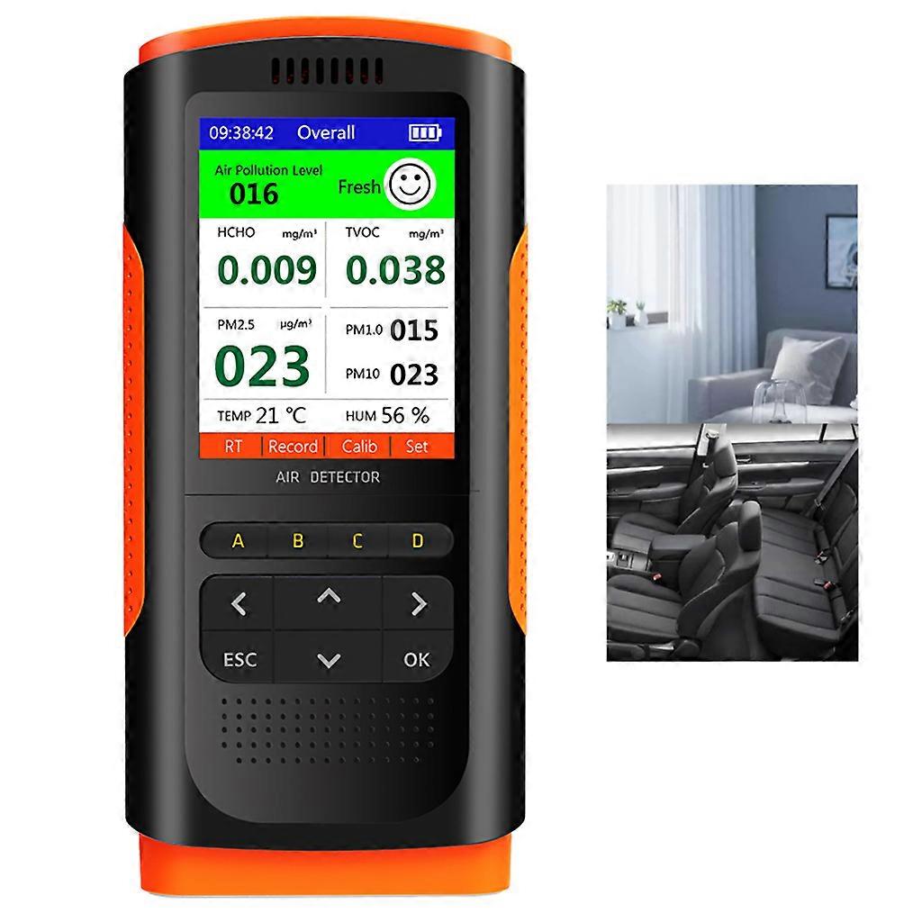 Luftkvalitetsmonitor Formaldehyddetektor Föroreningsmätare Sensor Tester Hem