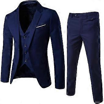 upouusiMen's Business Casual 3-osainen bleiserihousuliivi 7 väriä