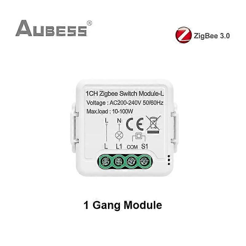 Tuya Zigbee Smart Switch No Neutral Wire Required 1/2/3 Gang Switch Support 2 Way Control Works with Alexa Google Home Alice