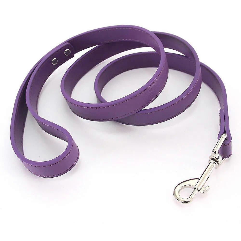 16 Colors Dog Leash Soild Color Leather Pet Walking Training Leads For Small Medium Large Dogs Cat In Collar And Harness 120cm