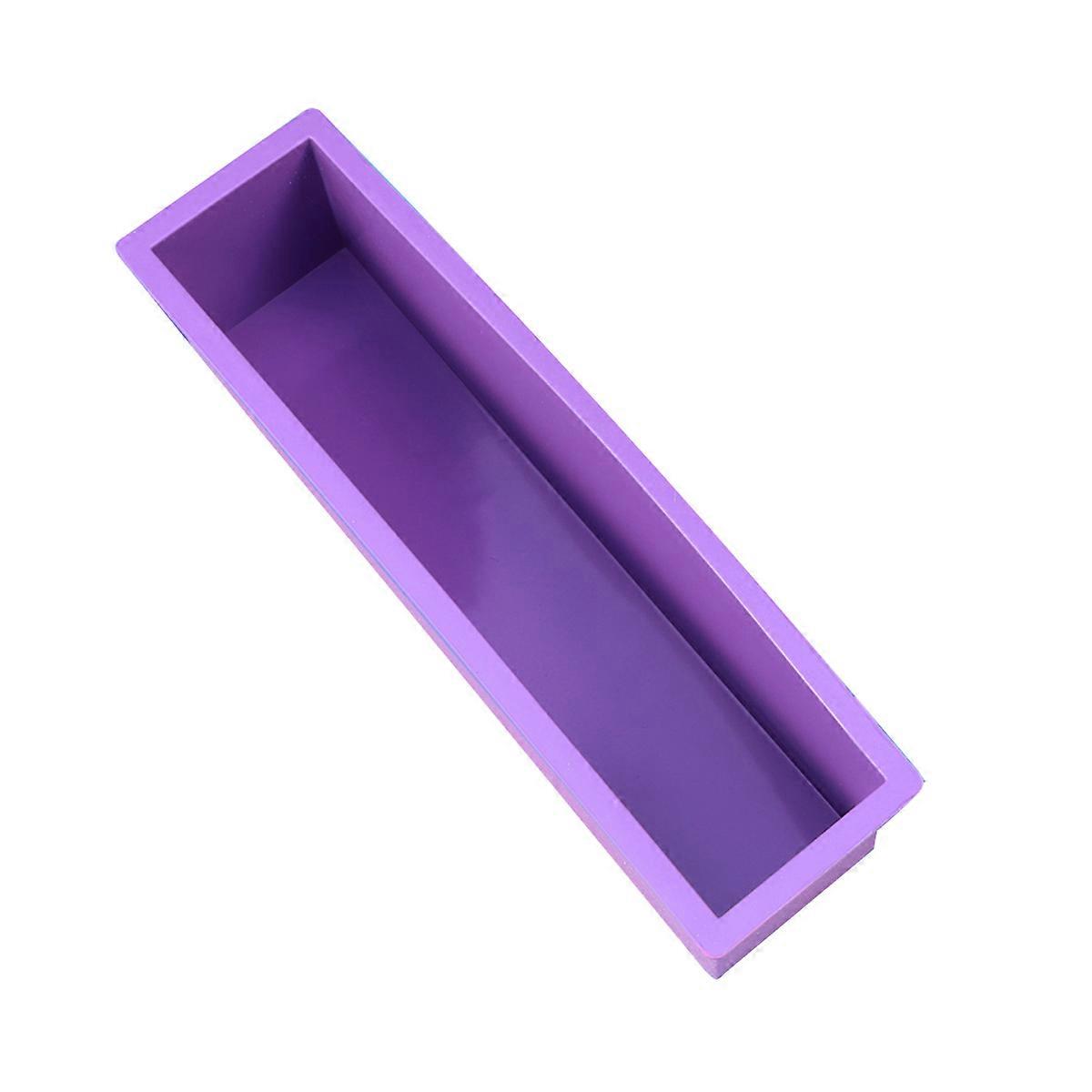 DIY Soap Mold Square Round Oval Molds Handmade Mold Size - S(Purple)