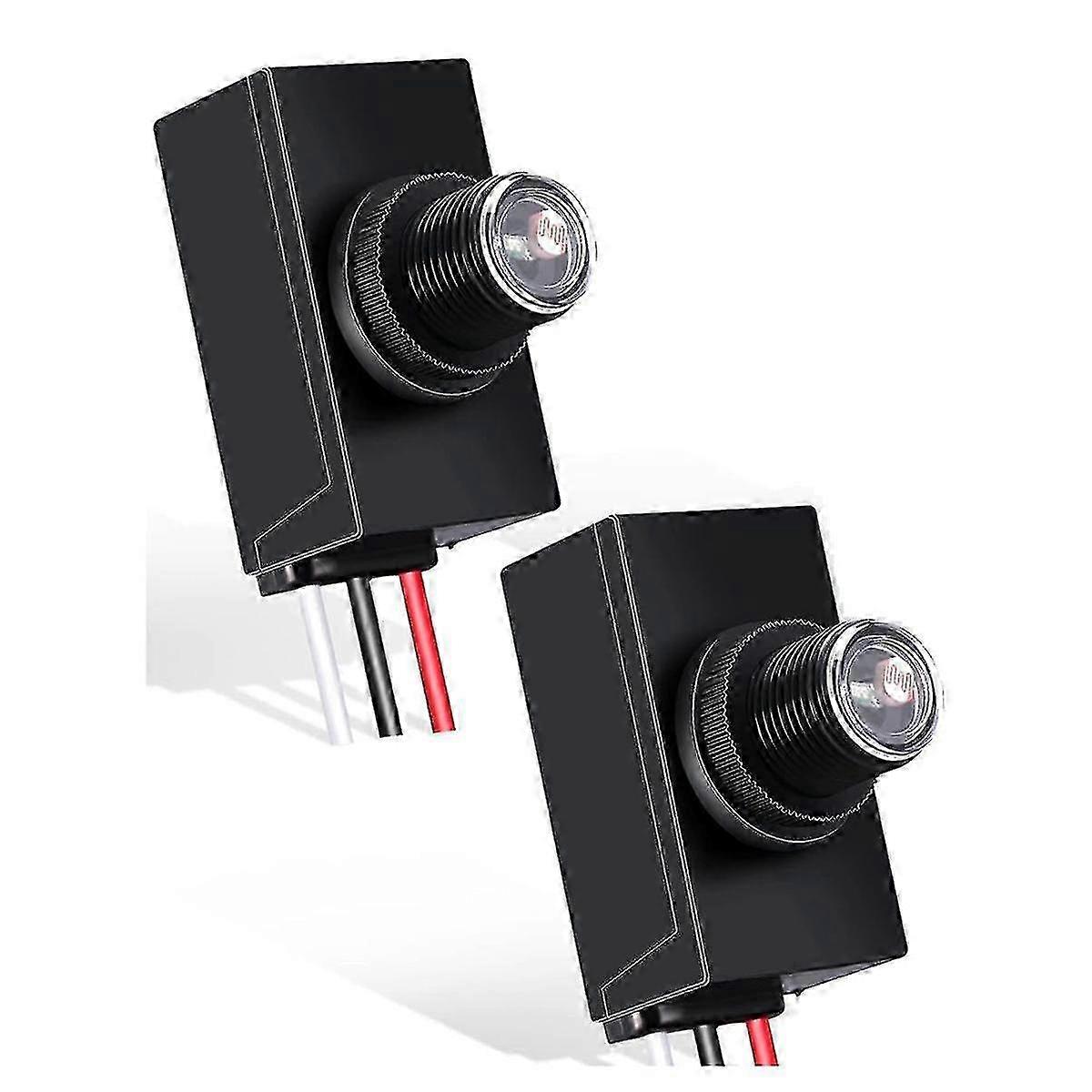 2 Pieces Dusk to Dawn Sensor for Outdoor Lighting 120-277V Photoelectric Switch Photocell Light Sensor