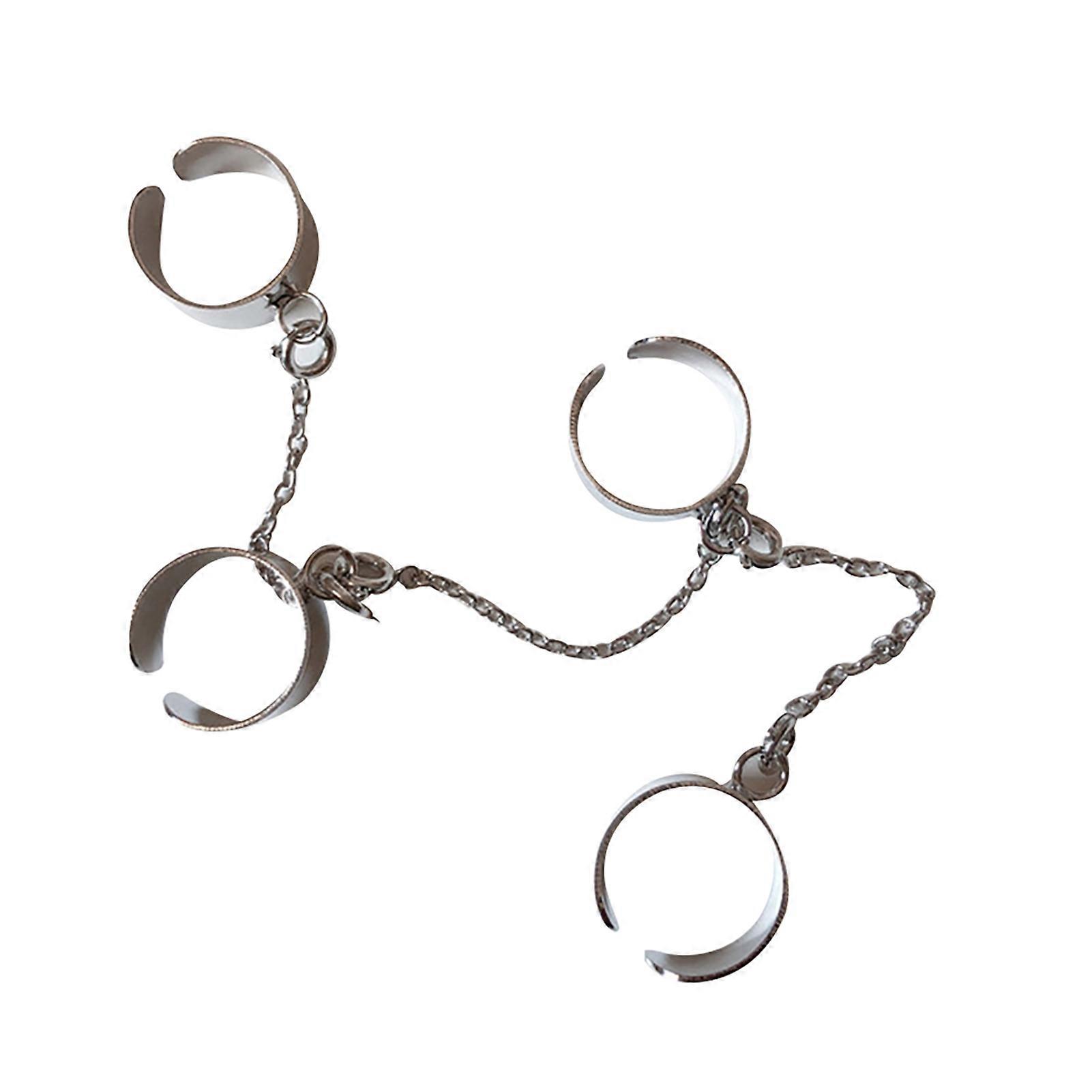 Chain Ring Anti-rust Adjustable Punk Style Cool Hip Pop Multi-layer Jewelry for Engagement
