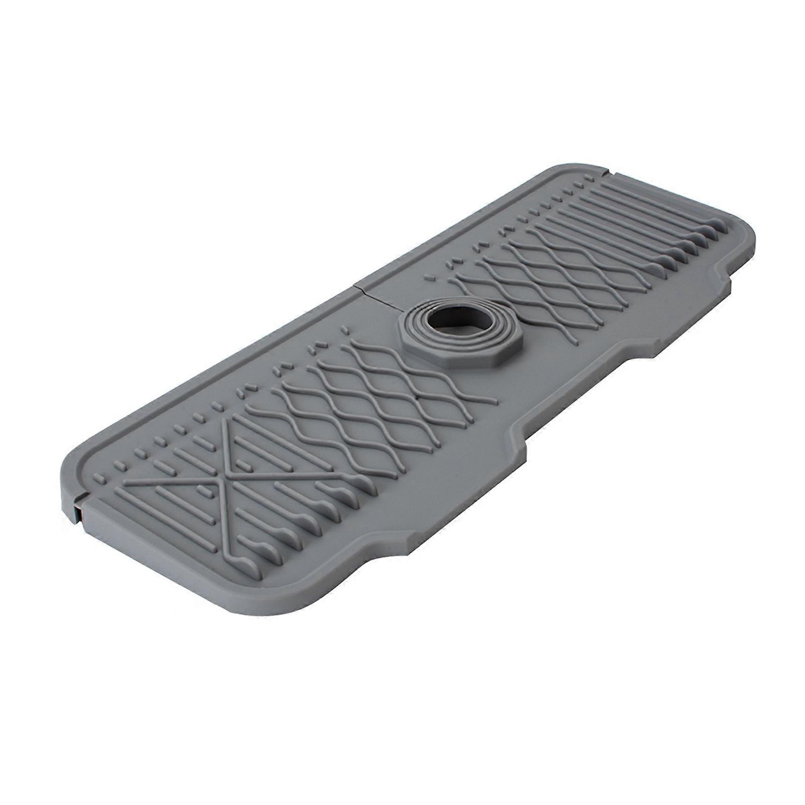 Faucet Splash Pad Foldable Splash-resistant Slope Easy Drainage Prevent Spill Splash Guard Kitchen Bathroom Faucet Drip Catcher Tray Faucet Drain Pad