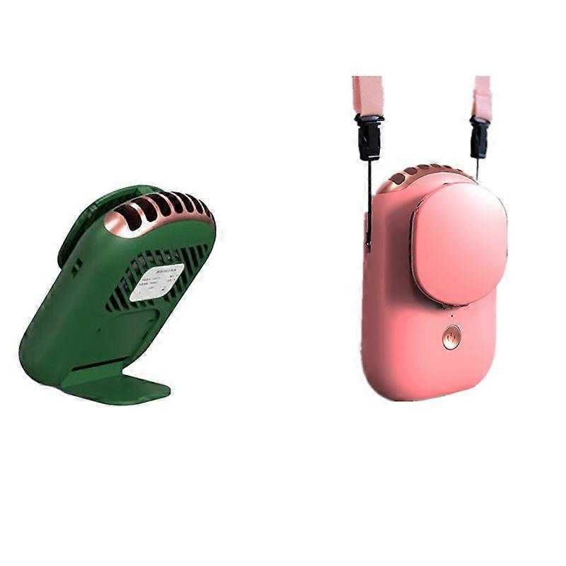 Trucco Specchio Appeso Collo Ventilatore Senza Foglie Ricarica USB Palmare Mini Desktop Dormitorio Desktop Piccolo Ventilatore Silenzioso