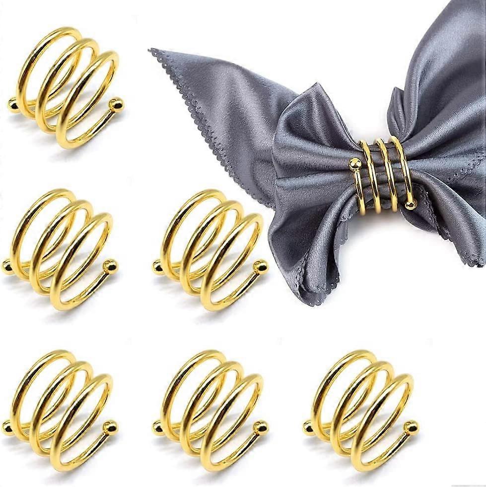 Set de 6 ronds de serviette pour la réception de mariage