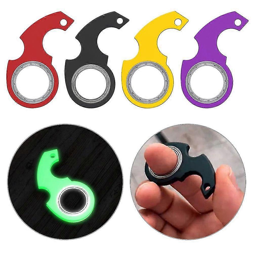 4pcs Tool Key Chain Clip Keychain Travel Accessories Backpack Buckle Elevator Work Go Out Decompression Metal Rotating Toy