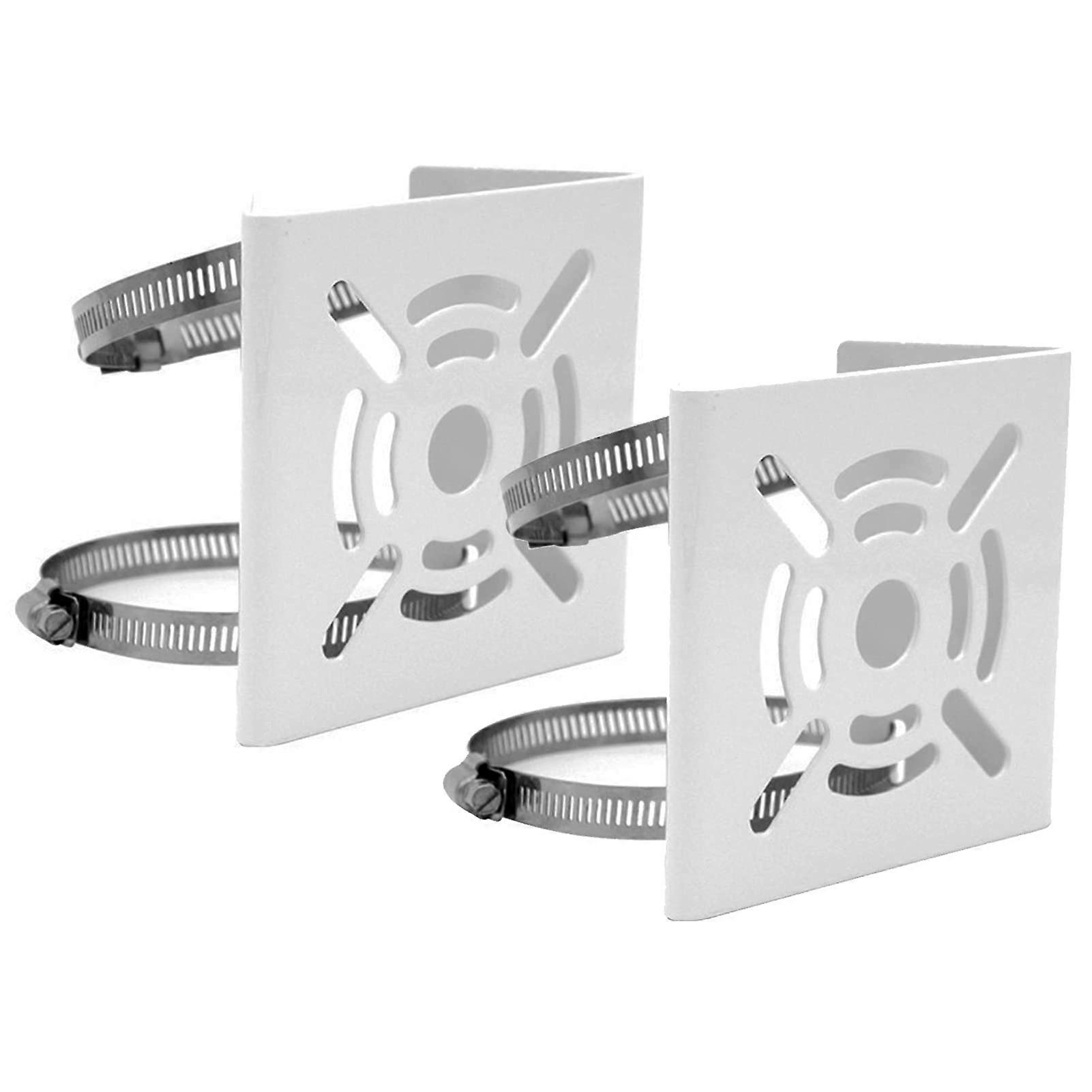 Universal Vertical Security Camera Pole Mount, Strong Metal Bracket Corner Bracket with Buckles, Suitable for CCTV Cameras (2pack Small Size)