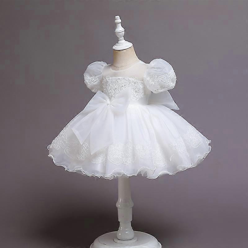 Baby Dresses for Girls Christmas Toddler Kids Flower Lace Elegant Princess Birthday Gown Children Wedding Party Tulle Dresses