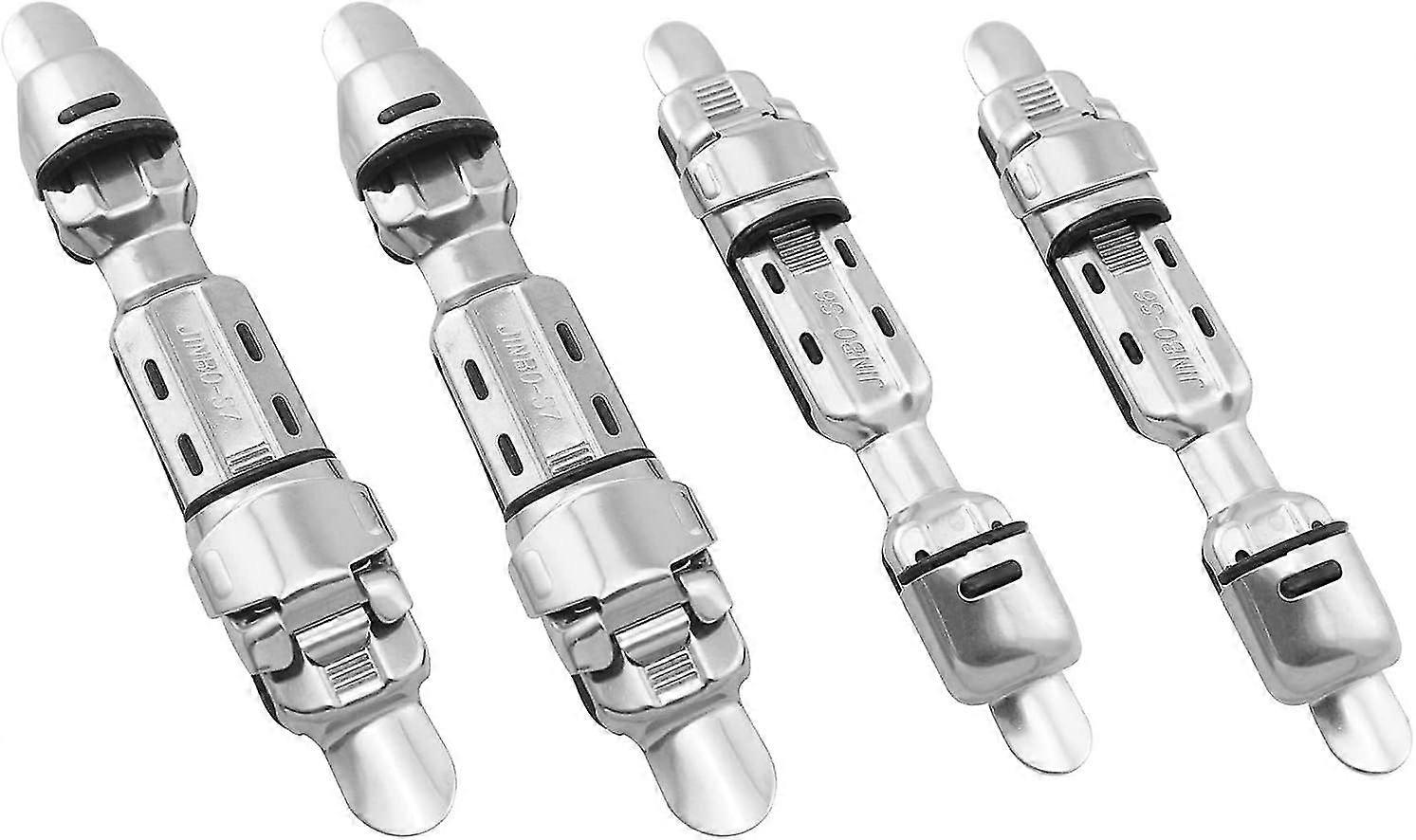 4stk rustfrit stål dæk hjul klemmer justerbar fiskehjul stang clips DIY fiskeri tilbehør, S6+s7