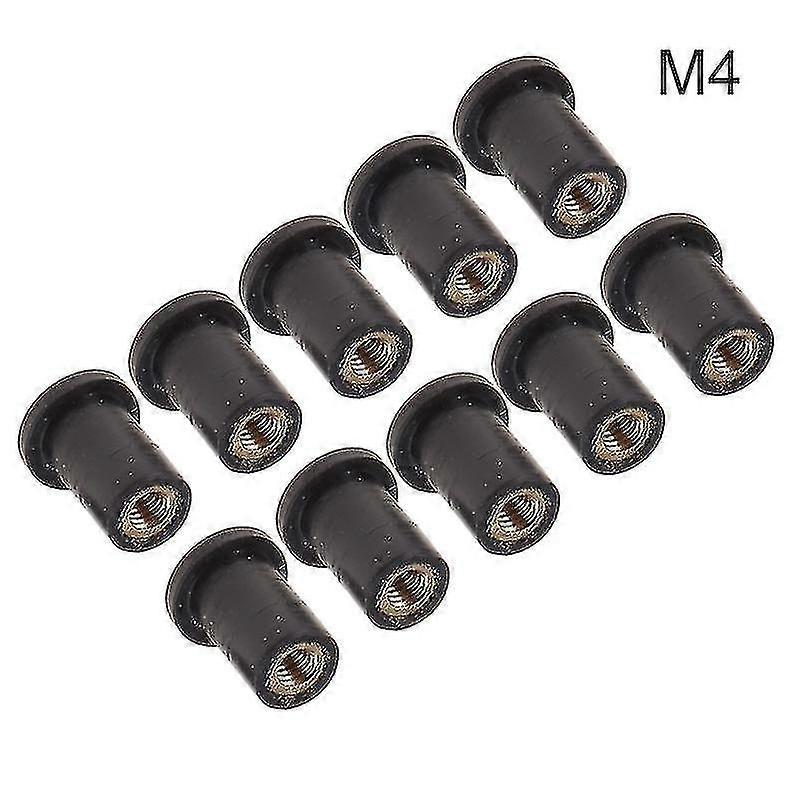 10pcs/set Motorcycle Windshield Fairing Cowl Screws M4/m5/m6 Rubber Well Nut S2024123010842