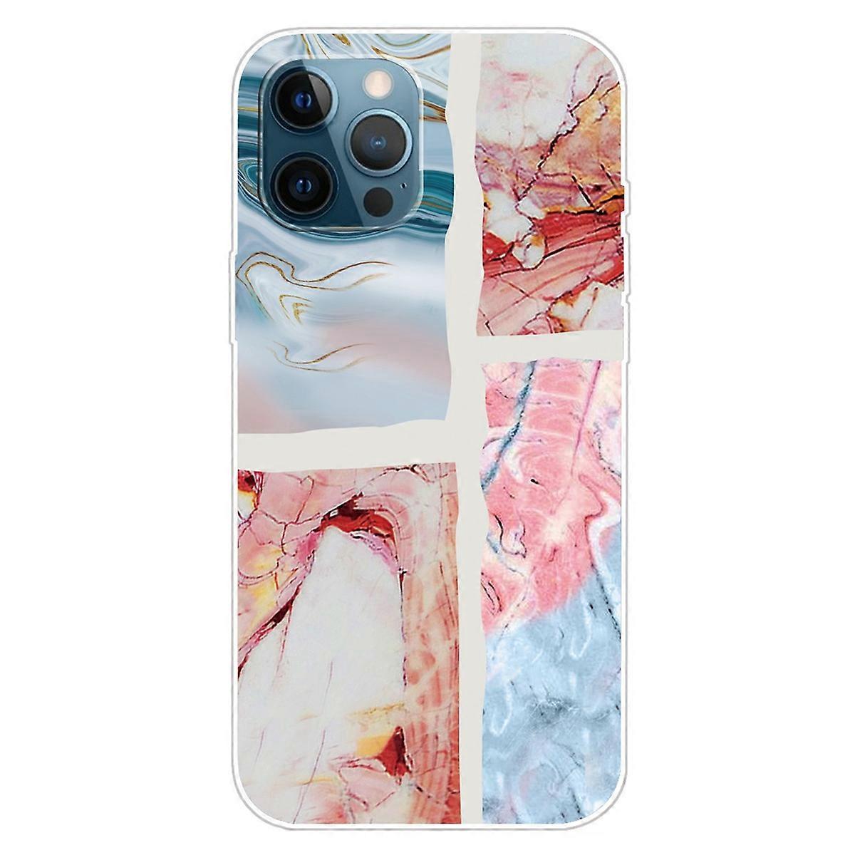 For iPhone 16 Pro Case Abstract Marble Pattern Printing TPU Phone Cover - Style U