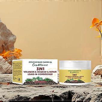 100% Pure Jamaican Black Castor Oil Leave-In Conditioner For Damaged Hair and To Soften Detangle Hair 3 in 1 Volumize & Nourish & Repair Hair Mask