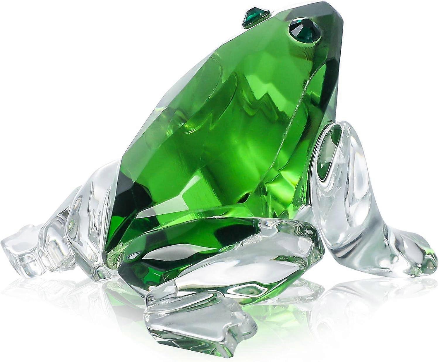 Crystal Frog Figurines Desk Decor Ornaments Small Size