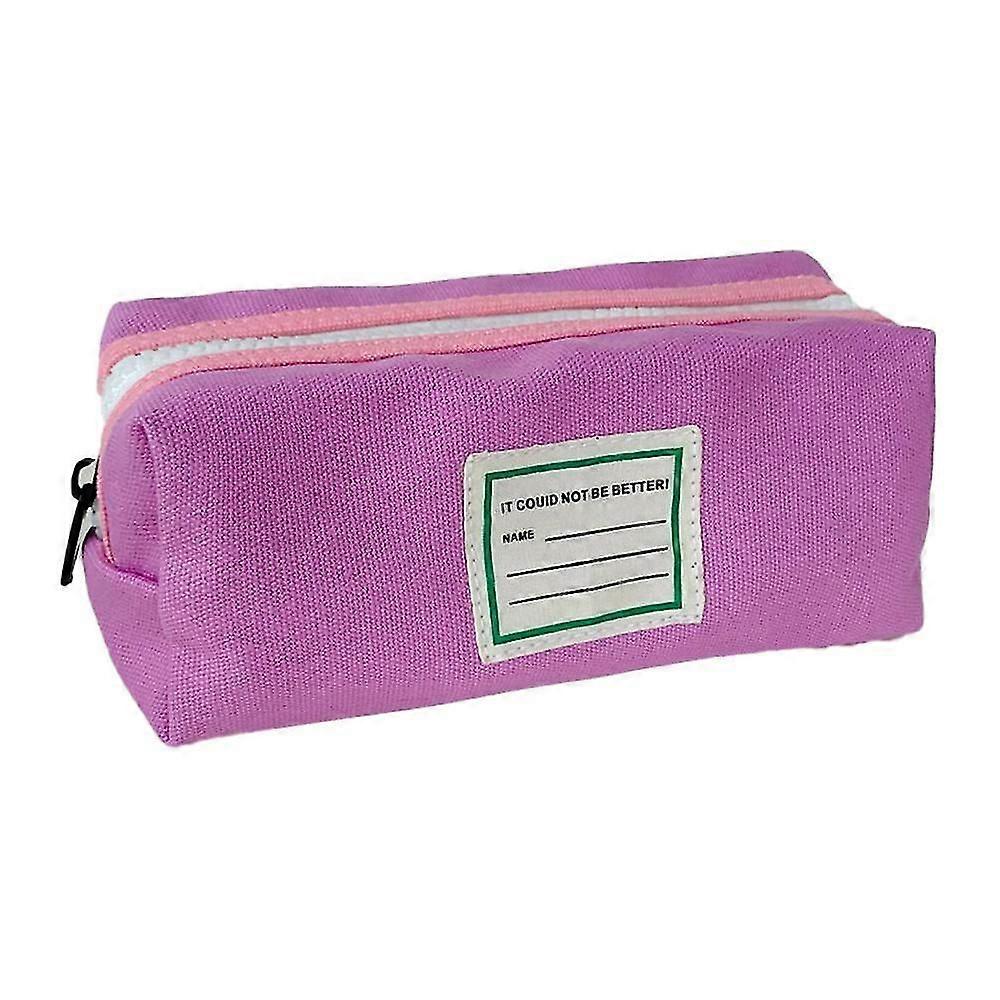 Canvas Pencil Case Student Cute Stationery Bag Ins Storage Bag Large Capacity Color Matng,4844