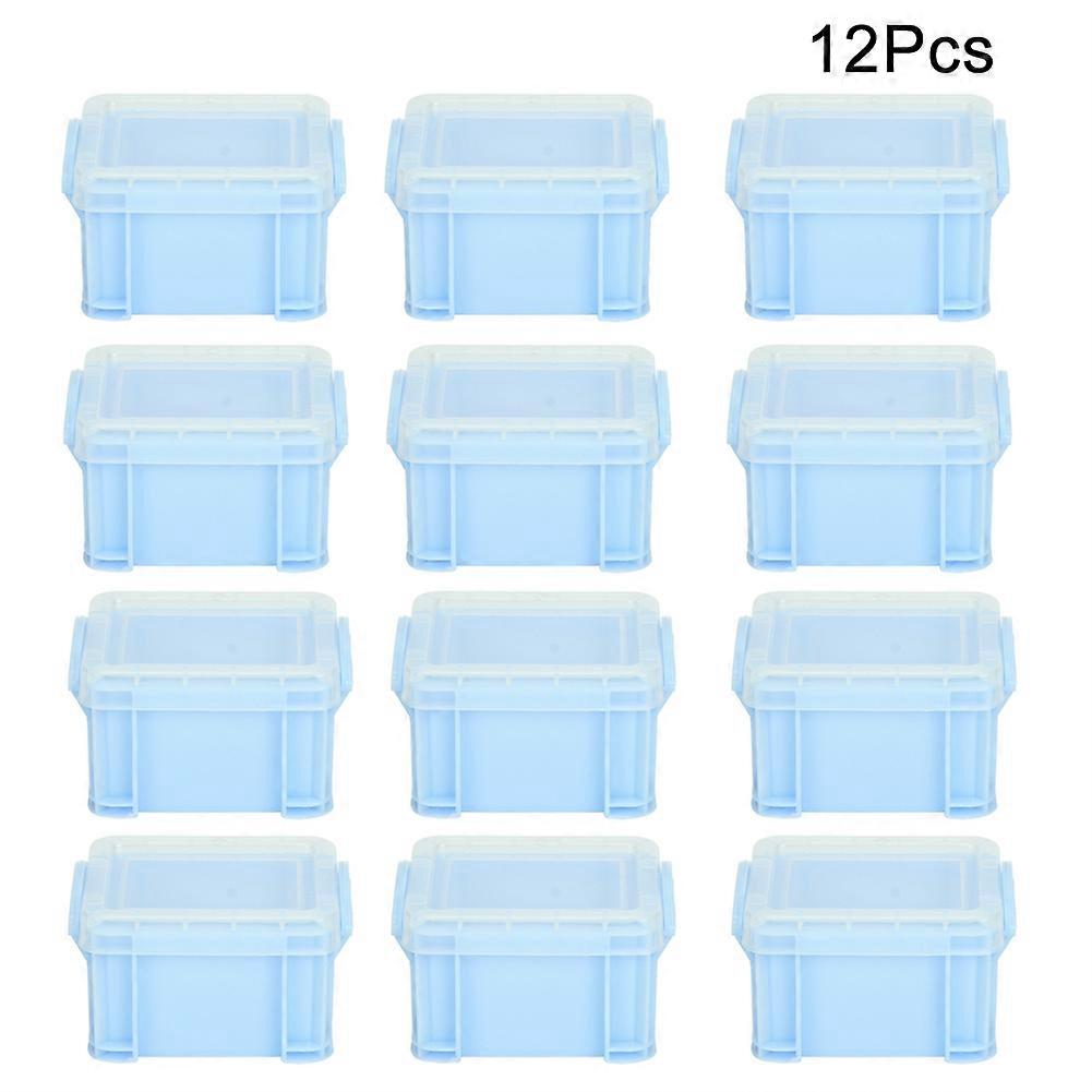 12pcs Plastic Lightweight Candy Snack Storage Box Chocolate Cookie Container CaseBlue
