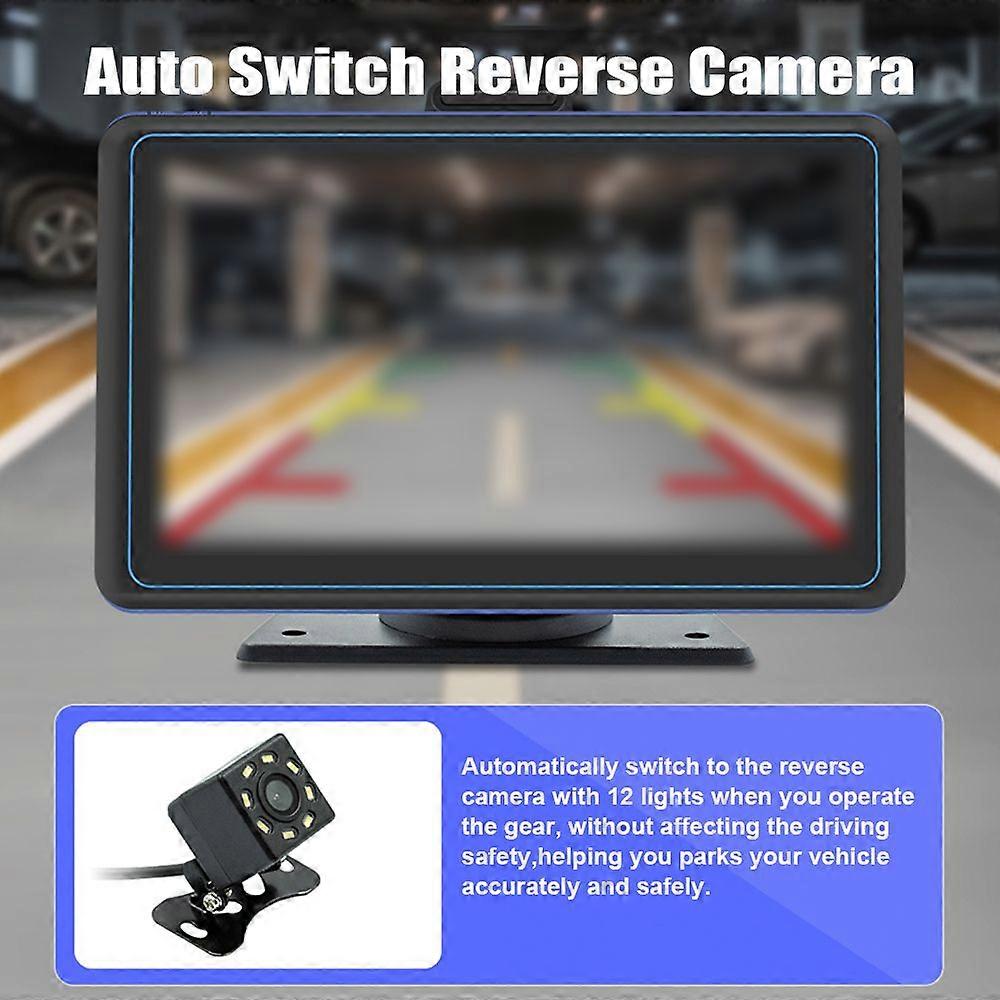 7~Inch Wireless CarPlay Portable Touchscreen ~ HD Backup Camera, Bluetooth, Android Auto, MP5 Player, 12~LED Night Vision, Black Finish MK4982