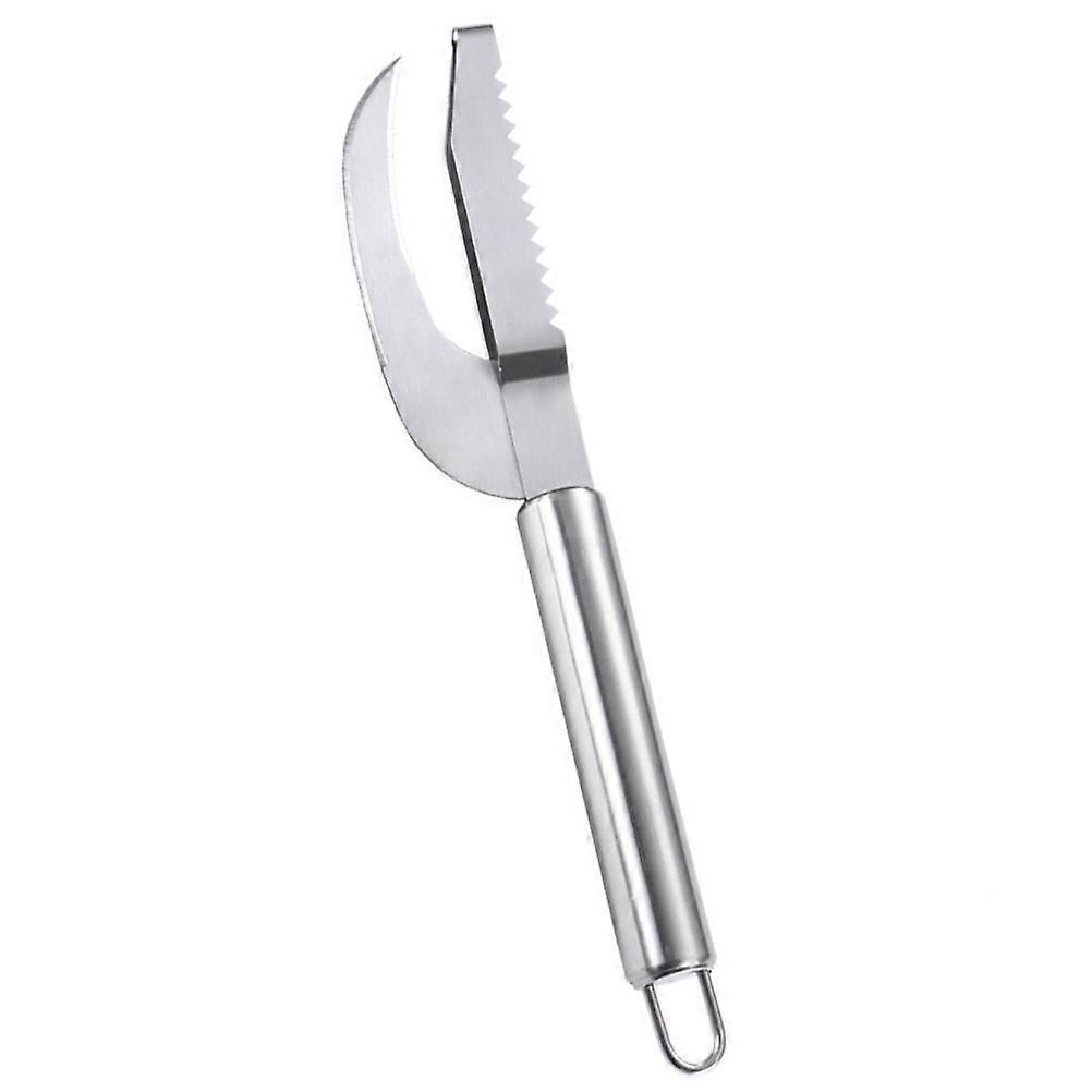 Fish Scaler Remover Stainless Steel Cutter with Handle Multi-functional Kitchen Tool