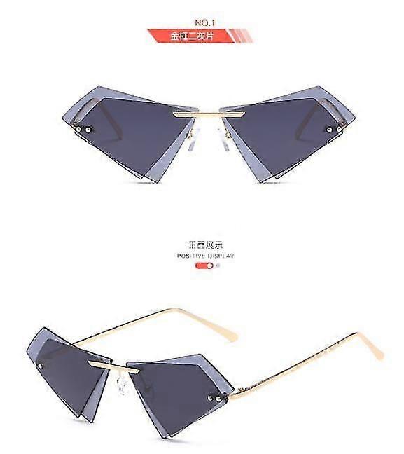 The New Outlet Female Star With The Same Triangle Borderless Sunglasses Marine Sunglasses