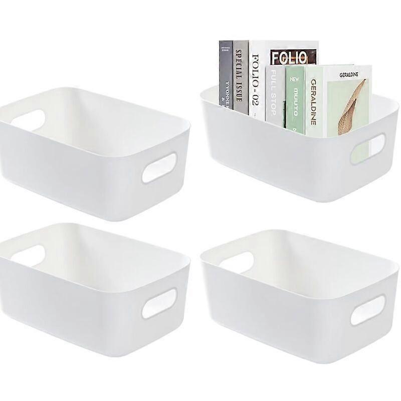 4 Pack Storage Boxes, Plastic Storage Box, Multifunctional Organization Box, Suitable for Kitchen