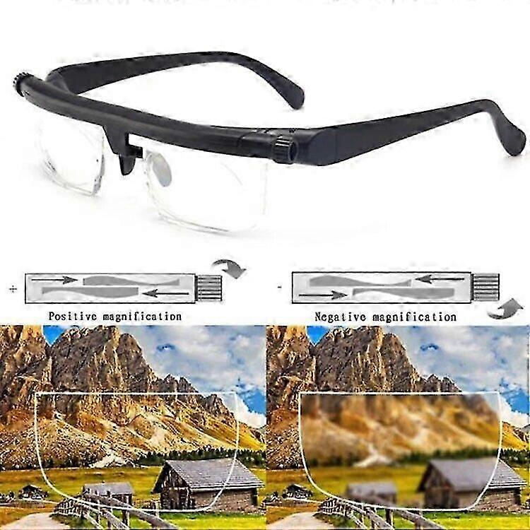 Dial Adjustable Glasses Variable Focus Distance Vision Eyeglasses For Reading,50% Offer