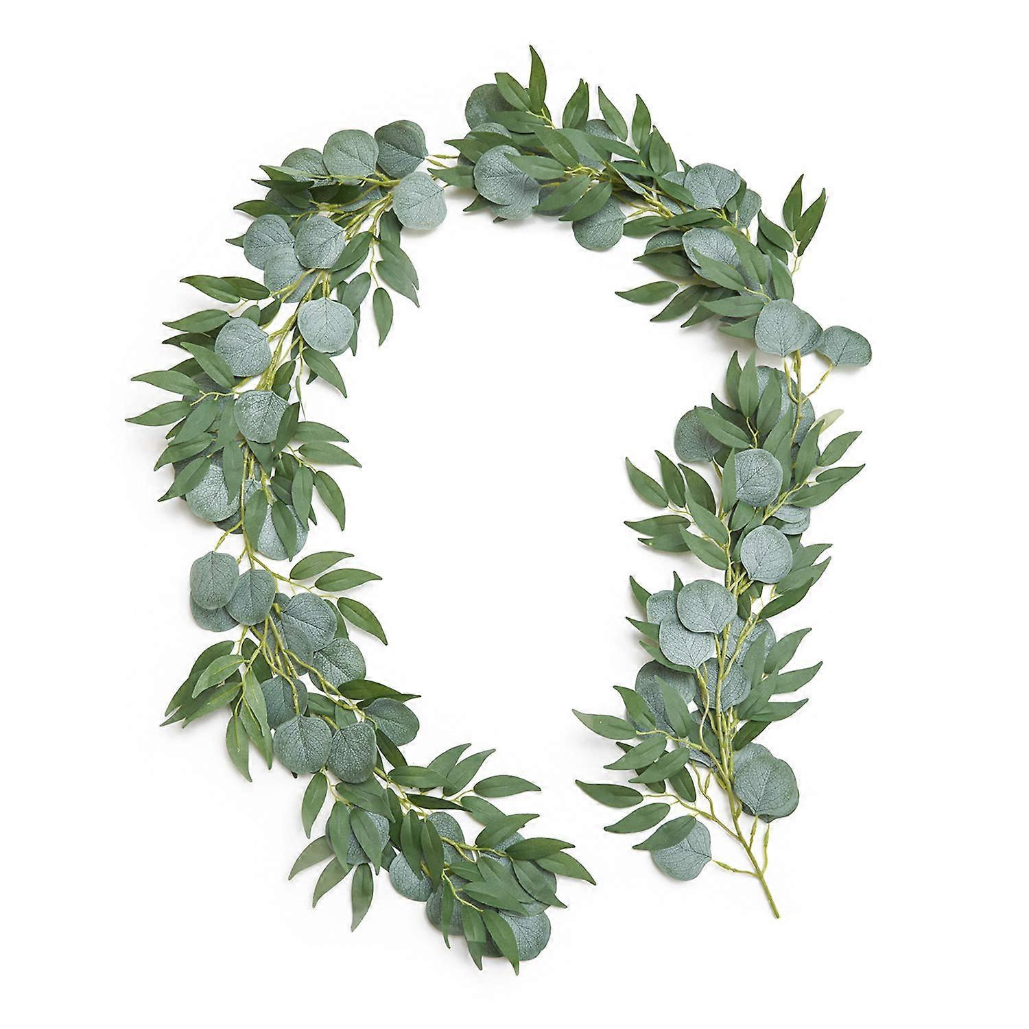 1 pcs Artificial Eucalyptus & Willow Garland 5.9ft - Wedding Backdrop and Arch Decor