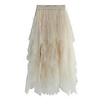 Women's mesh irregular tutu long skirt