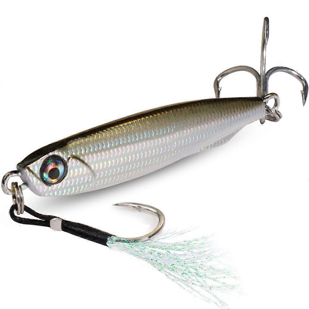 GOBAIT Fishing Lure Metal Jig Lure 10g 20g 30g 40g With 3D Eye Spinner Spoon Hook For Ocean River Lake And Mountain Fishing