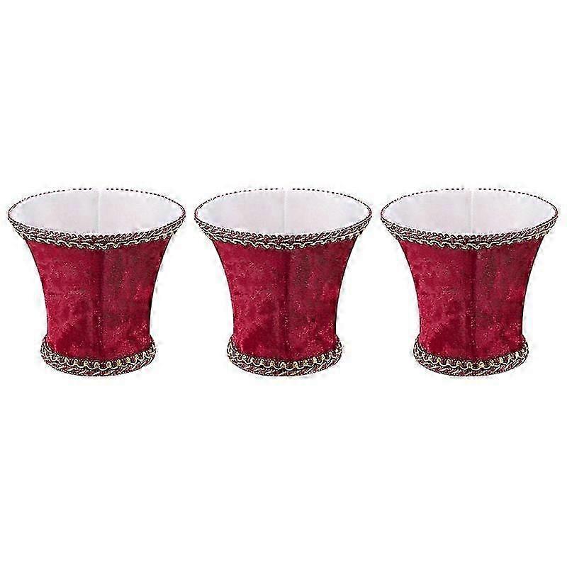 3X Fabric Clip on Lamp Shade, E14 Handmade Lampshade for Modern European Style Wall Sconce Lamp,Can