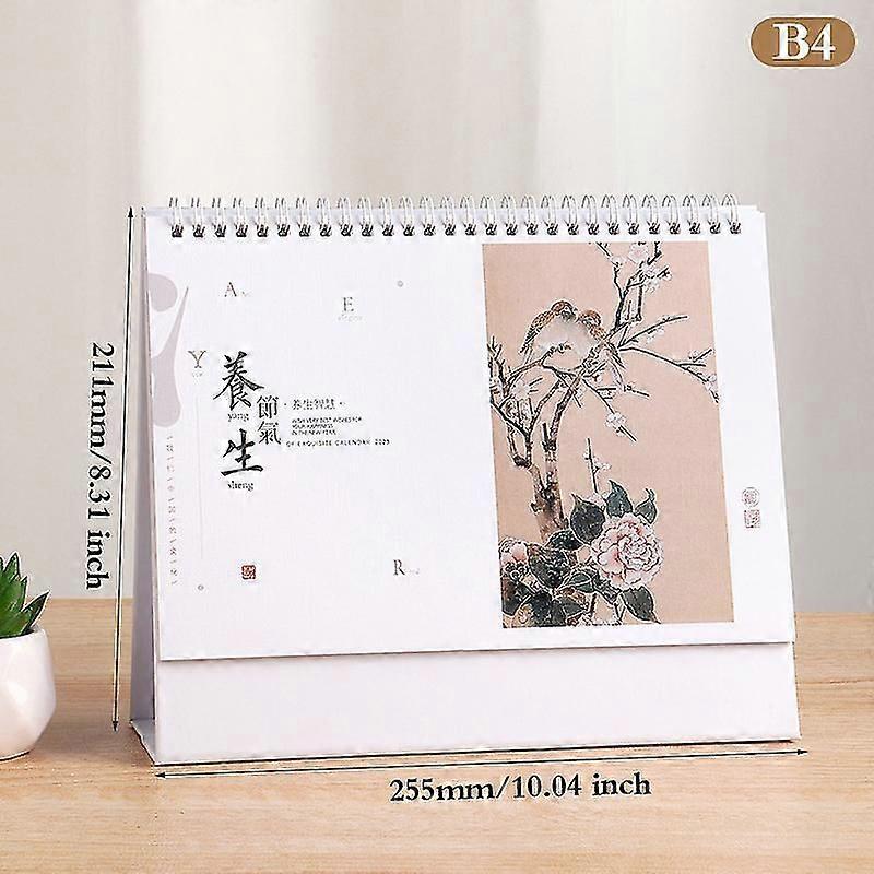 Chinese Style Calendar Desk 2023 Desktop Table Office Stand Monthly Schedule