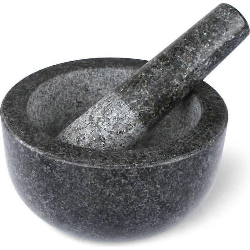 Granite Mortar and Pestle Set - Large Grey - 16cm Diameter