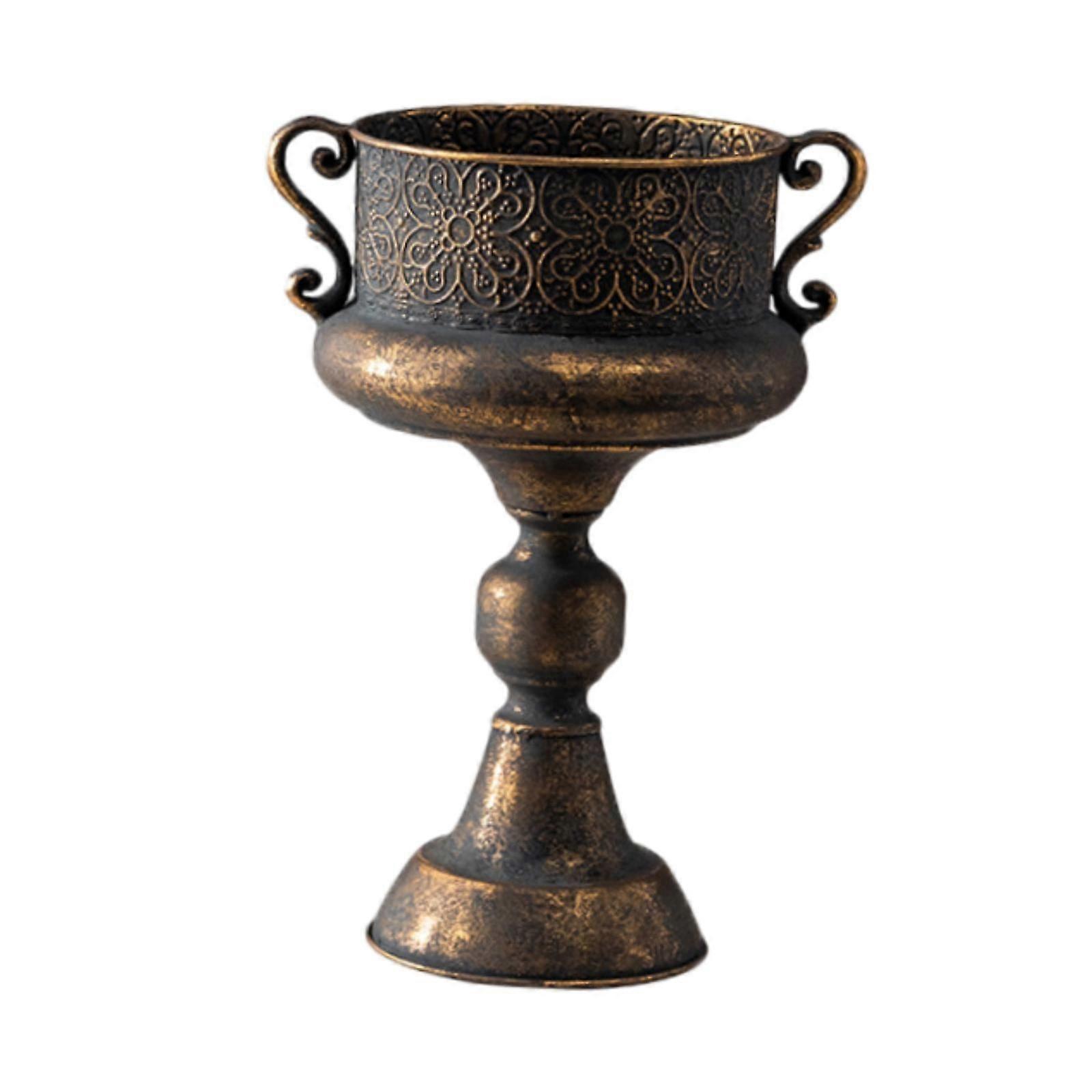 Retro Style Flower Vase Rustic Table Centerpiece Flower Pot for Garden Patio 25.5x37cm
