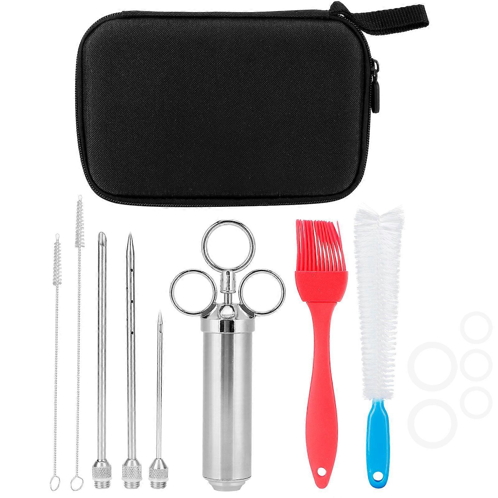 BBQ Meat Injector Kit Condiment Seasoning Syringe Barbecue Tools Kitchen Accessory