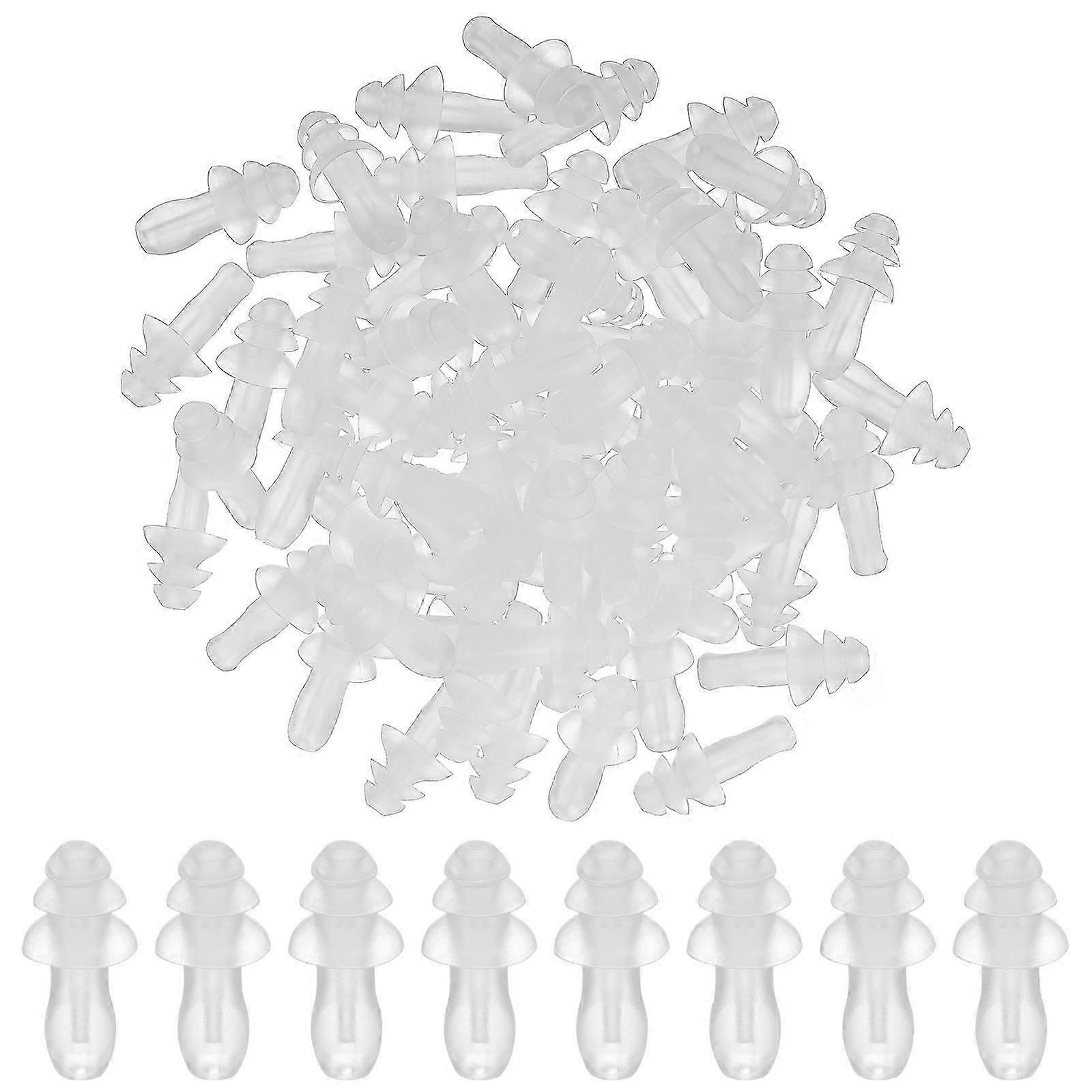 40pcs Silicone Earplugs Water-proof Ear Plugs Sleep Noise Reducing Ear Plugs (Transparent)